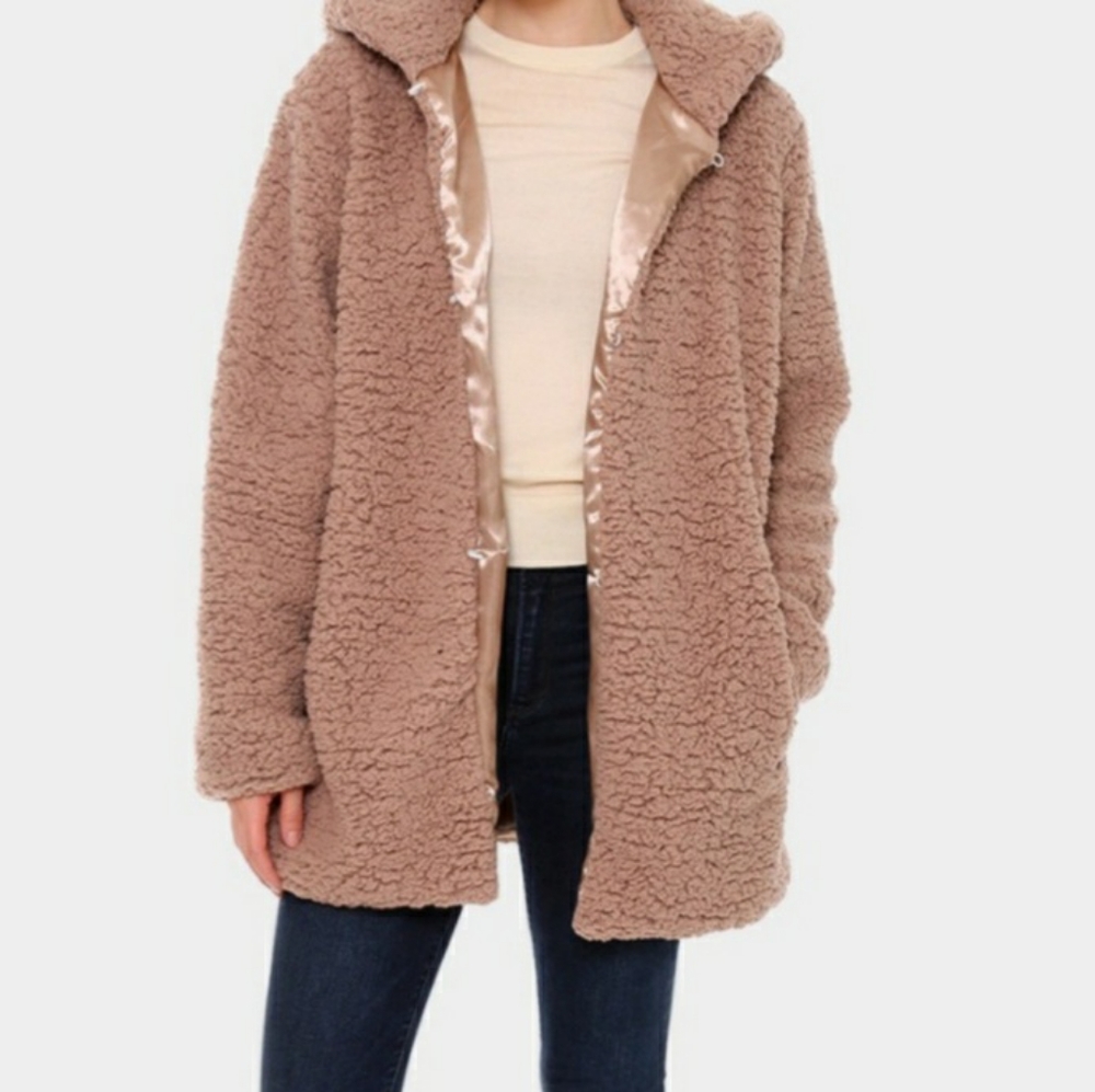 Sherpa Fleece Hooded Ponchos Janice
